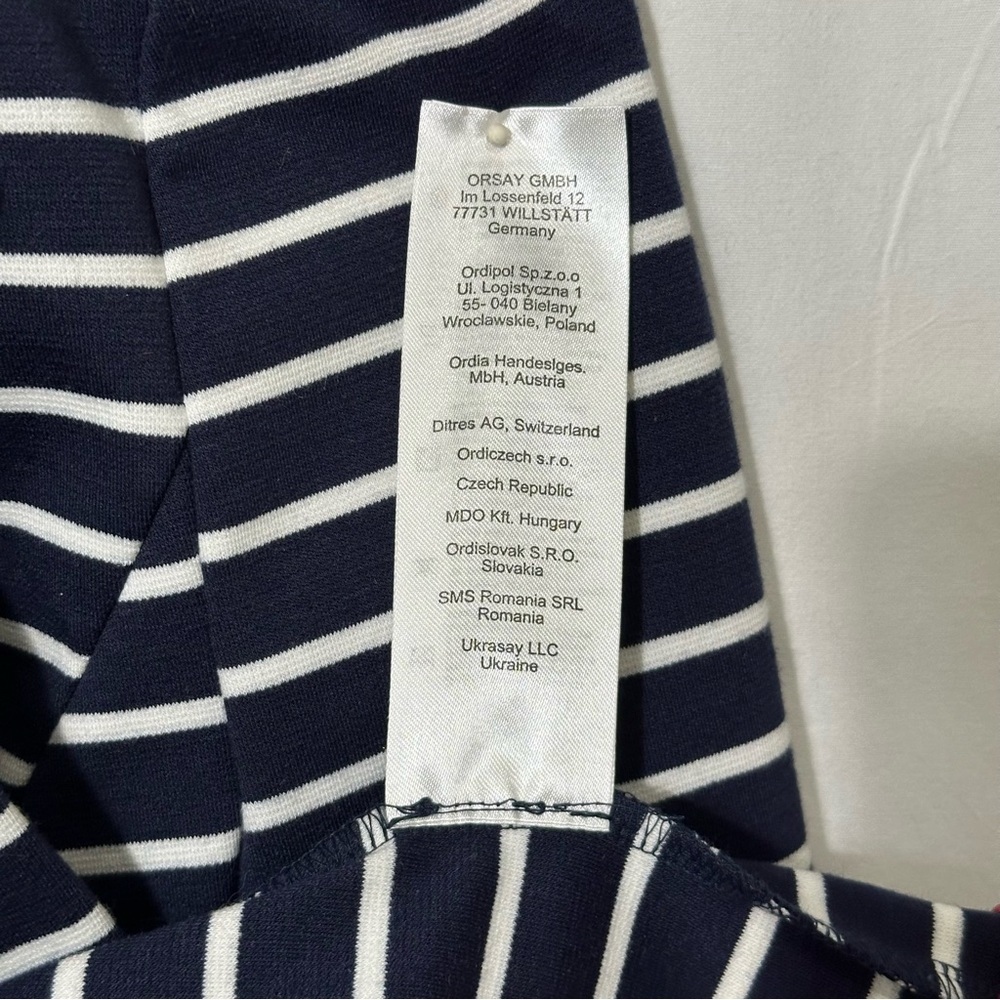 Vintage Women's Blazer by Orsay Size EUR 34  ( US 4) Navy Striped - Picture 9 of 10